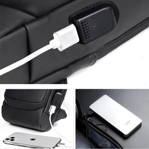 Mochila Masculina Anti-Furto com Senha USB Slim Bag